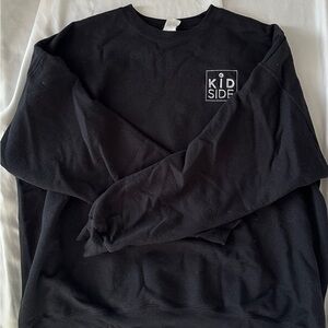 Black Hanes Kid Side Sweatshirt